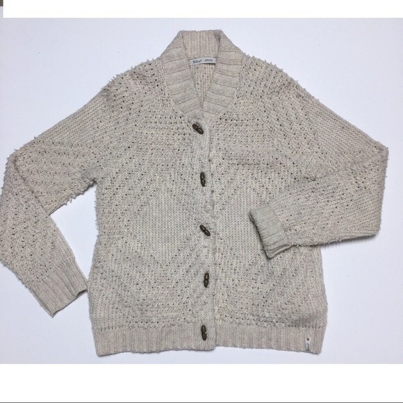 Woolrich Cardinal Peak Wool Blend Cardigan In Burlap Heather L - Picture 4 of 8